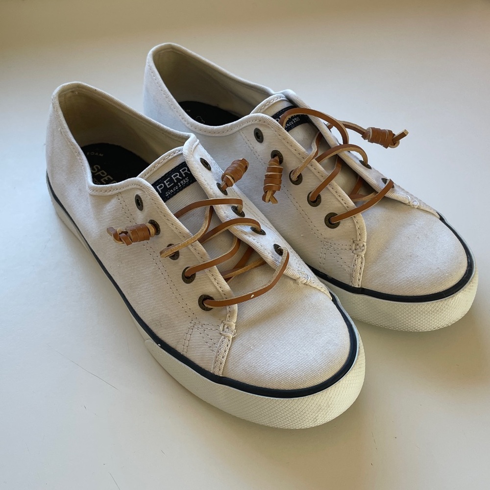 Sperry White Sky Sail Canvas Sneakers